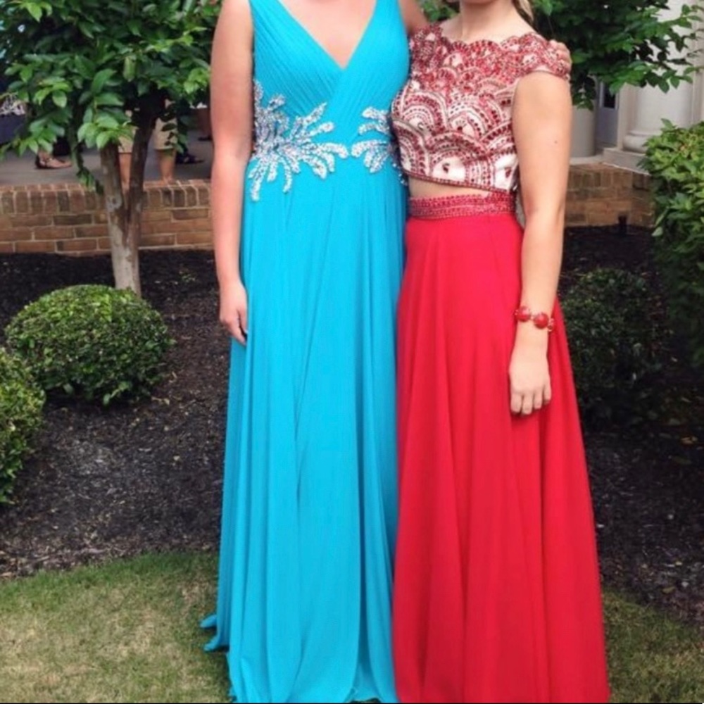 Jovani Teal Prom | Dress Size 12 | Worn Once | Dry Cleaned | Perfect Condition